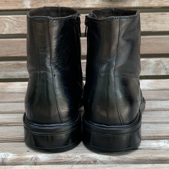 BASS Vintage Antonio Chelsea Black Leather Boots size 10 1/2 - Picture 5 of 8